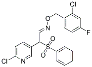 2-(6-CHLORO-3-PYRIDINYL)-2-(PHENYLSULFONYL)ACETALDEHYDE O-(2-CHLORO-4-FLUOROBENZYL)OXIME Struktur