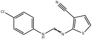 N-(4-CHLOROPHENYL)-N'-(3-CYANO-2-THIENYL)IMINOFORMAMIDE Struktur