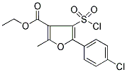 ETHYL 5-(4-CHLOROPHENYL)-4-CHLOROSULPHONYL-2-METHYL-3-FUROATE Struktur