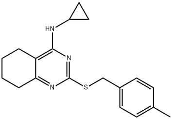 N-CYCLOPROPYL-2-[(4-METHYLBENZYL)SULFANYL]-5,6,7,8-TETRAHYDRO-4-QUINAZOLINAMINE Struktur