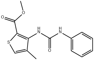 METHYL 3-[(ANILINOCARBONYL)AMINO]-4-METHYL-2-THIOPHENECARBOXYLATE Struktur