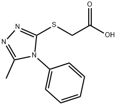 (5-METHYL-4-PHENYL-4 H-[1,2,4]TRIAZOL-3-YLSULFANYL)-ACETIC ACID Struktur