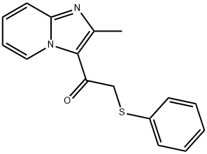 1-(2-METHYLIMIDAZO[1,2-A]PYRIDIN-3-YL)-2-(PHENYLSULFANYL)-1-ETHANONE Struktur