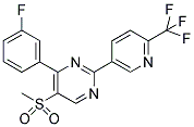 4-(3-FLUOROPHENYL)-5-(METHYLSULPHONYL)-2-[6-(TRIFLUOROMETHYL)PYRIDIN-3-YL]PYRIMIDINE Struktur