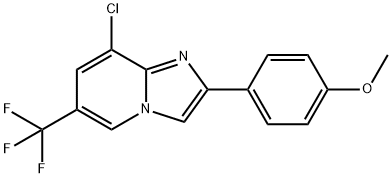 4-[8-CHLORO-6-(TRIFLUOROMETHYL)IMIDAZO[1,2-A]PYRIDIN-2-YL]PHENYL METHYL ETHER Struktur