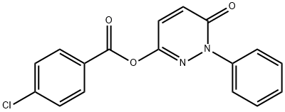 6-OXO-1-PHENYL-1,6-DIHYDRO-3-PYRIDAZINYL 4-CHLOROBENZENECARBOXYLATE Struktur