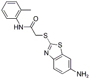 2-[(6-AMINO-1,3-BENZOTHIAZOL-2-YL)SULFANYL]-N-(2-METHYLPHENYL)ACETAMIDE Struktur