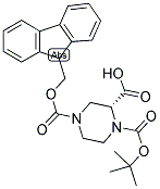 (R)-1-N-BOC-4-N-FMOC-2-PIPERAZINE CARBOXYLIC ACID Struktur