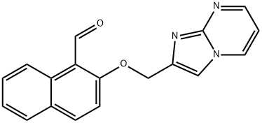 2-(IMIDAZO[1,2-A]PYRIMIDIN-2-YLMETHOXY)-1-NAPHTHALDEHYDE Struktur