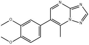 2-METHOXY-4-(7-METHYL[1,2,4]TRIAZOLO[1,5-A]PYRIMIDIN-6-YL)PHENYL METHYL ETHER Struktur