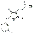 3-[5-(3-FLUORO-BENZYLIDENE)-4-OXO-2-THIOXO-THIAZOLIDIN-3-YL]-PROPIONIC ACID Struktur