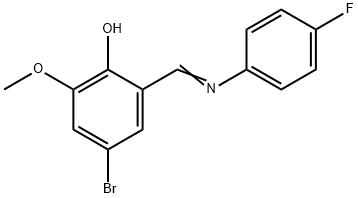 4-BROMO-2-([(4-FLUOROPHENYL)IMINO]METHYL)-6-METHOXYBENZENOL Struktur