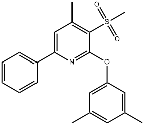 2-(3,5-DIMETHYLPHENOXY)-4-METHYL-3-(METHYLSULFONYL)-6-PHENYLPYRIDINE Struktur