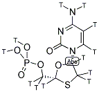 (-)-BETA-L-2',3'-DIDEOXY-3'-THIACYTIDINE MONOPHOSPHATE, [3H]- Struktur