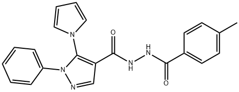 N'-(4-METHYLBENZOYL)-1-PHENYL-5-(1H-PYRROL-1-YL)-1H-PYRAZOLE-4-CARBOHYDRAZIDE Struktur