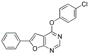 4-(4-CHLOROPHENOXY)-6-PHENYLFURO[2,3-D]PYRIMIDINE Struktur