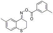 6-METHYL-4-([(3-METHYLBENZOYL)OXY]IMINO)THIOCHROMANE Struktur