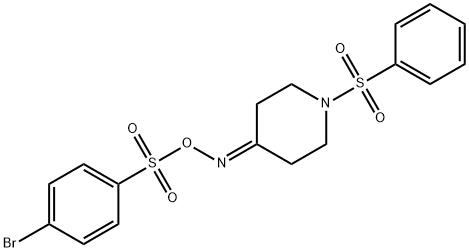 4-(([(4-BROMOPHENYL)SULFONYL]OXY)IMINO)-1-(PHENYLSULFONYL)PIPERIDINE Struktur