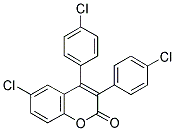 6-CHLORO-3,4-DI(4'-CHLOROPHENYL)COUMARIN Struktur