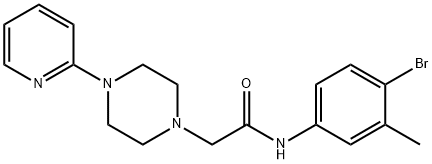 N-(4-BROMO-3-METHYLPHENYL)-2-[4-(2-PYRIDINYL)PIPERAZINO]ACETAMIDE Struktur