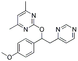 4,6-DIMETHYL-2-[1-(4-METHOXYPHENYL)-2-(PYRIMIDIN-4-YL)ETHOXY]PYRIMIDINE Struktur