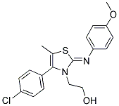 2-[(2Z)-4-(4-CHLOROPHENYL)-2-[(4-METHOXYPHENYL)IMINO]-5-METHYL-1,3-THIAZOL-3(2H)-YL]ETHANOL Struktur