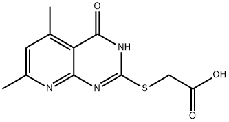 (4-HYDROXY-5,7-DIMETHYL-PYRIDO[2,3-D]PYRIMIDIN-2-YLSULFANYL)-ACETIC ACID Struktur