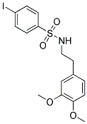 (2-(3,4-DIMETHOXYPHENYL)ETHYL)((4-IODOPHENYL)SULFONYL)AMINE Struktur