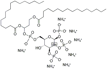 L-ALPHA-PHOSPHATIDYLINOSITOL-3,4,5-TRISPHOSPHATE, DIPALMITOYL-, HEPTAAMMONIUM SALT Struktur