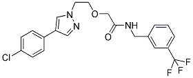 2-[2-(4-(4-CHLOROPHENYL)-1H-PYRAZOL-1-YL)ETHOXY]-N-(3-(TRIFLUOROMETHYL)BENZYL)ACETAMIDE Struktur