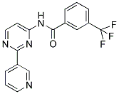 N-[2-(3-PYRIDINYL)-4-PYRIMIDINYL]-3-(TRIFLUOROMETHYL)BENZENECARBOXAMIDE Struktur