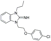 1-[2-(4-CHLOROPHENOXY)ETHYL]-3-PROPYL-1,3-DIHYDRO-2H-BENZIMIDAZOL-2-IMINE Struktur