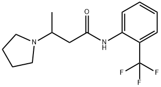 3-(1-PYRROLIDINYL)-N-[2-(TRIFLUOROMETHYL)PHENYL]BUTANAMIDE Struktur