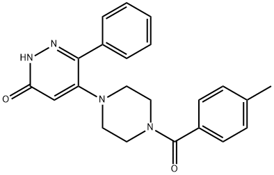 5-[4-(4-METHYLBENZOYL)PIPERAZINO]-6-PHENYL-3(2H)-PYRIDAZINONE Struktur