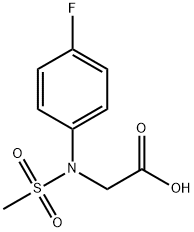 N-(4-FLUOROPHENYL)-N-(METHYLSULFONYL)GLYCINE Struktur