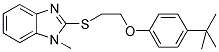 2-([2-(4-TERT-BUTYLPHENOXY)ETHYL]THIO)-1-METHYL-1H-BENZIMIDAZOLE Struktur