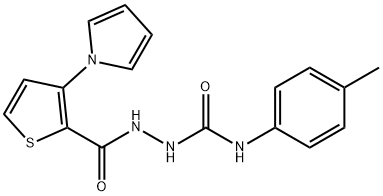 N-(4-METHYLPHENYL)-2-([3-(1H-PYRROL-1-YL)-2-THIENYL]CARBONYL)-1-HYDRAZINECARBOXAMIDE Struktur