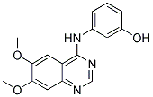 4-(3'-HYDROXYPHENYL)AMINO-6,7-DIMETHOXYQUINAZOLINE Struktur