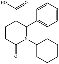 1-CYCLOHEXYL-6-OXO-2-PHENYL-3-PIPERIDINECARBOXYLIC ACID Struktur