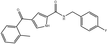 N-(4-FLUOROBENZYL)-4-(2-METHYLBENZOYL)-1H-PYRROLE-2-CARBOXAMIDE Struktur