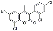 6-BROMO-8-CHLORO-3(2',4'-DICHLOROPHENYL)-4-METHYLCOUMARIN Struktur