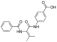 4-([2-(BENZOYLAMINO)-3-METHYL-2-BUTENOYL]AMINO)BENZOIC ACID Struktur