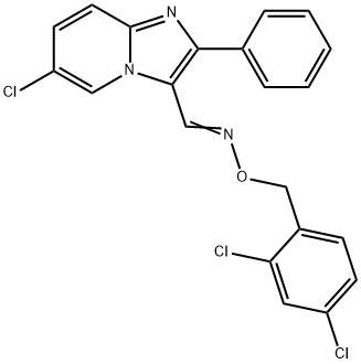 6-CHLORO-2-PHENYLIMIDAZO[1,2-A]PYRIDINE-3-CARBALDEHYDE O-(2,4-DICHLOROBENZYL)OXIME Struktur