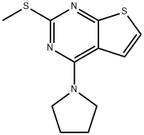 2-(METHYLSULFANYL)-4-(1-PYRROLIDINYL)THIENO[2,3-D]PYRIMIDINE Struktur