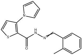 N'-[(Z)-(2-METHYLPHENYL)METHYLIDENE]-3-(1H-PYRROL-1-YL)-2-THIOPHENECARBOHYDRAZIDE Struktur