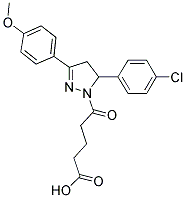 5-[5-(4-CHLOROPHENYL)-3-(4-METHOXYPHENYL)-4,5-DIHYDRO-1H-PYRAZOL-1-YL]-5-OXOPENTANOIC ACID Struktur