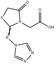 2-[4-OXO-2-(4H-1,2,4-TRIAZOL-4-YLIMINO)-1,3-THIAZOLAN-3-YL]ACETIC ACID Struktur