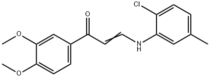 3-(2-CHLORO-5-METHYLANILINO)-1-(3,4-DIMETHOXYPHENYL)-2-PROPEN-1-ONE Struktur