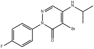 4-BROMO-2-(4-FLUOROPHENYL)-5-(ISOPROPYLAMINO)-3(2H)-PYRIDAZINONE Struktur