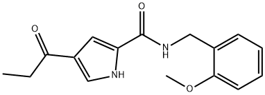 N-(2-METHOXYBENZYL)-4-PROPIONYL-1H-PYRROLE-2-CARBOXAMIDE Struktur